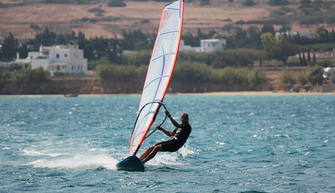 Windsurf in Paros at Golden Beach
